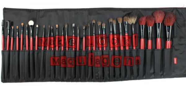 Kit 30 Pincéis Vermelhos