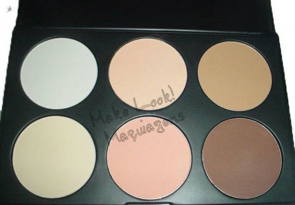 Paleta de Iluminador, Blushes e Contorno Versao 1