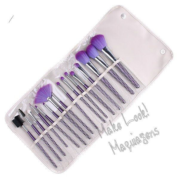 Kit 16 pincéis Roxo
